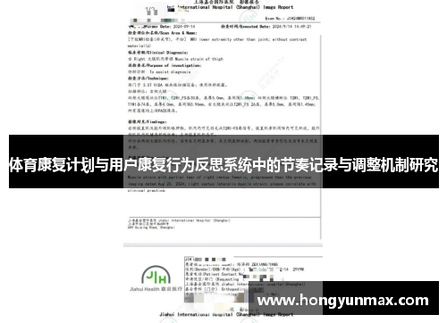 体育康复计划与用户康复行为反思系统中的节奏记录与调整机制研究